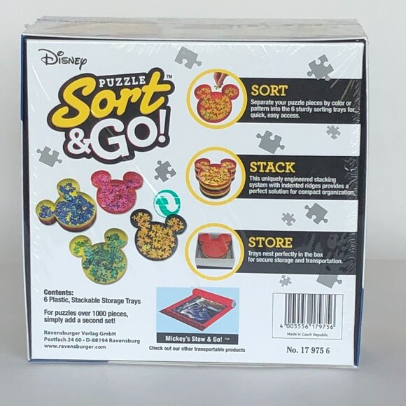 New sealed Ravensburger-Mickey Mouse Sort & Go Puzzle Stacking Sorting Trays - Picture 12 of 13
